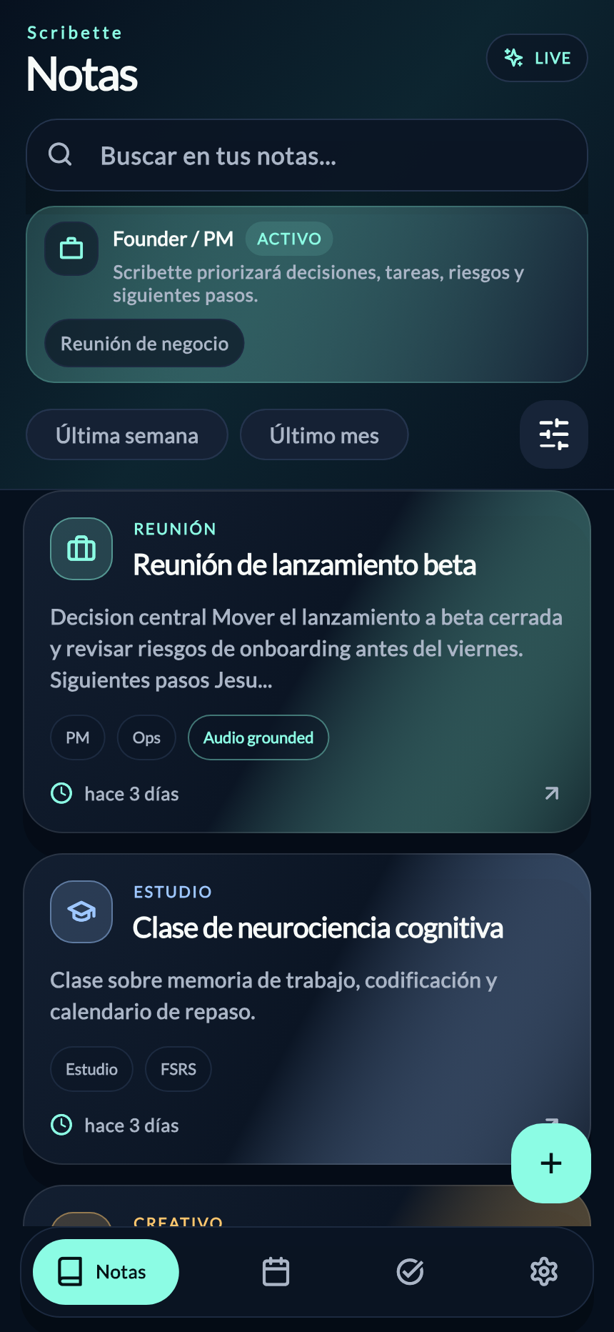 Home adaptativo real de Scribette