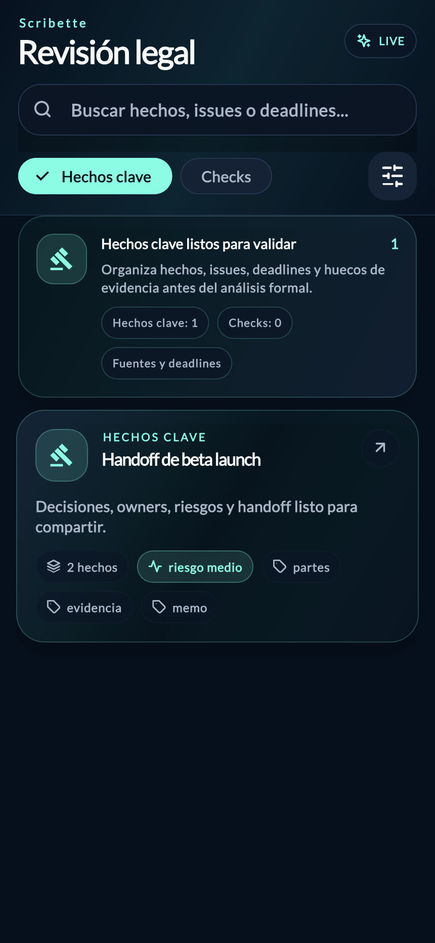 Revisión legal real de Scribette